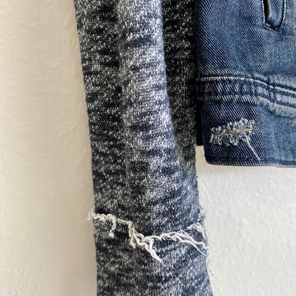 Free People Hoodie Jean Sweater Jacket - Picture 6 of 8